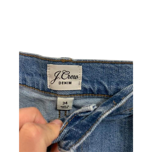 J.Crew Slim Boyfriend Jean Distressed Raw Hem Size 34 #AJ527‎ - Picture 3 of 10